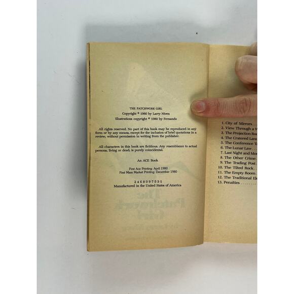 Vintage Science Fiction Paperback The Patchwork Girl Larry Niven 1980 Ace Book - Picture 8 of 8